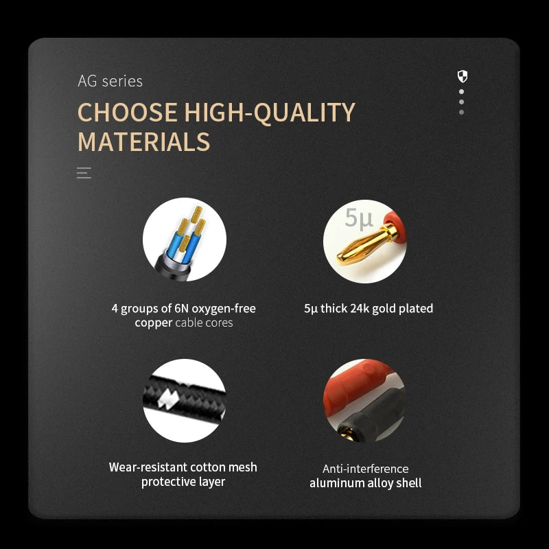 TODN HIFI speaker audio cable High-end stereo Amplifier cable High purity oxygen-free copper banana.