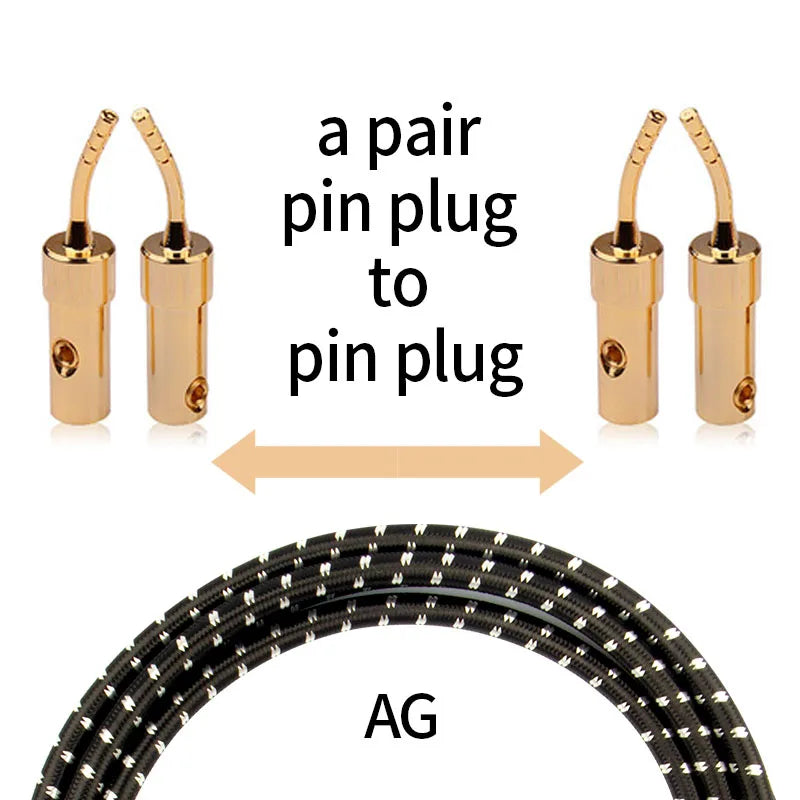 TODN HIFI speaker audio cable High-end stereo Amplifier cable High purity oxygen-free copper banana.
