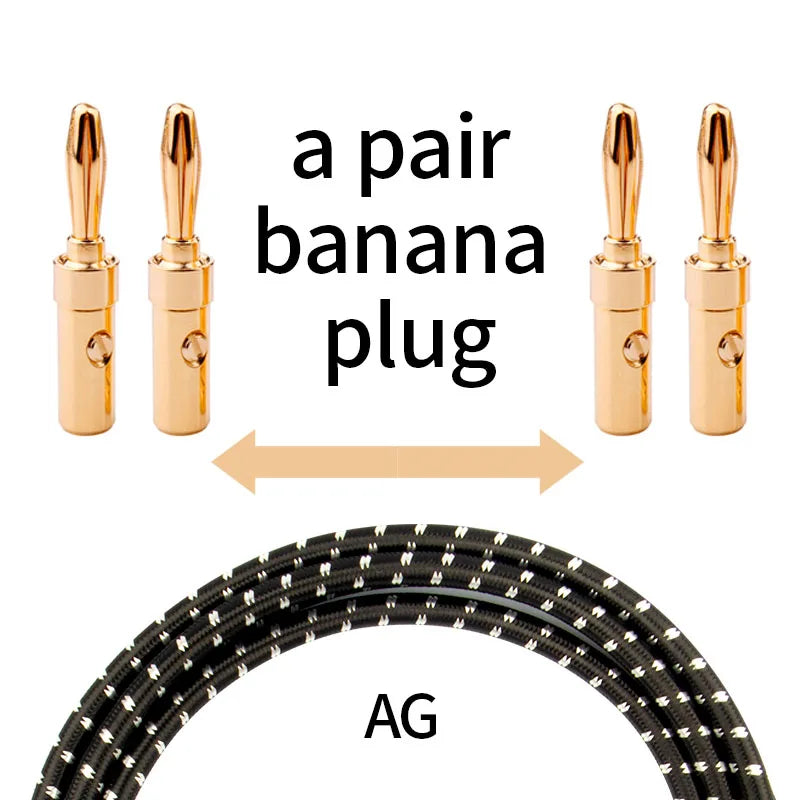 TODN HIFI speaker audio cable High-end stereo Amplifier cable High purity oxygen-free copper banana.