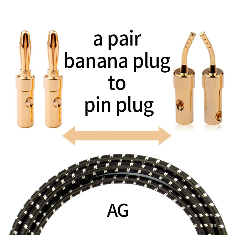 TODN HIFI speaker audio cable High-end stereo Amplifier cable High purity oxygen-free copper banana.