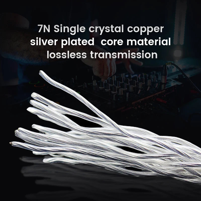 TODN Hi-End 8AG Silver Plated OCC 16 Strands Audio Cable RCA.