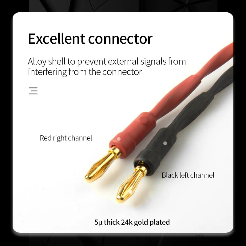 TODN HIFI speaker audio cable High-end stereo Amplifier cable High purity oxygen-free copper banana.