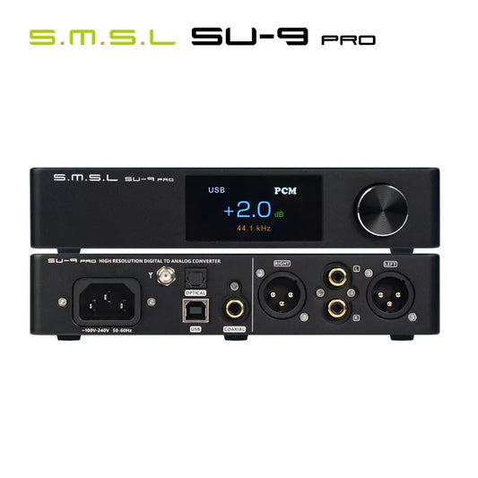 SMSL SU-9 PRO ES9039MPRO Decoder MQA&MQA-CD Bluetooth 5.0 SU9 PRO DAC XU316 768kHz/32Bit DSD512 med Fjernkontroll.